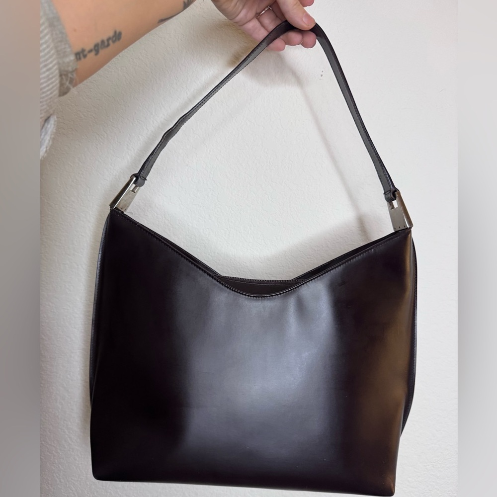 Gucci Dark Brown Leather Shoulder Bag - Picture 2 of 10